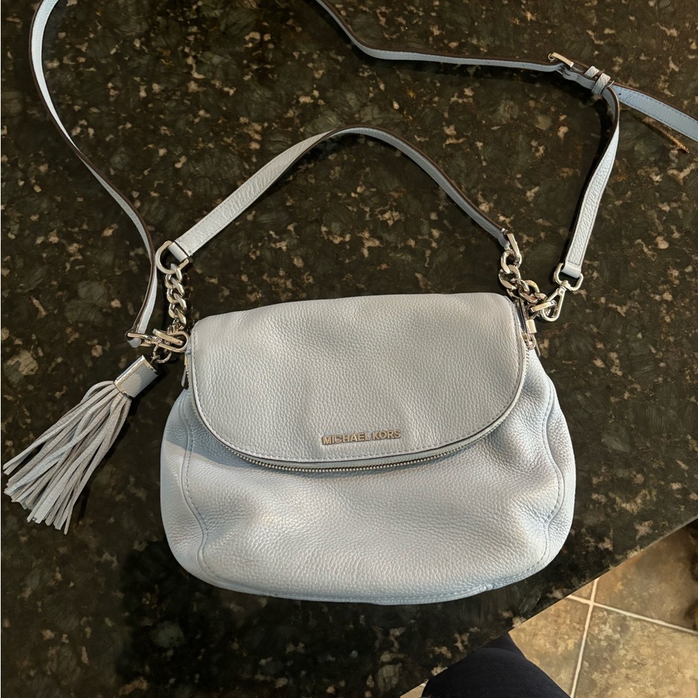 Pale Blue Leather Michael Kors Handbag
